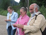 Armband-Flechten mit frischen Binsen